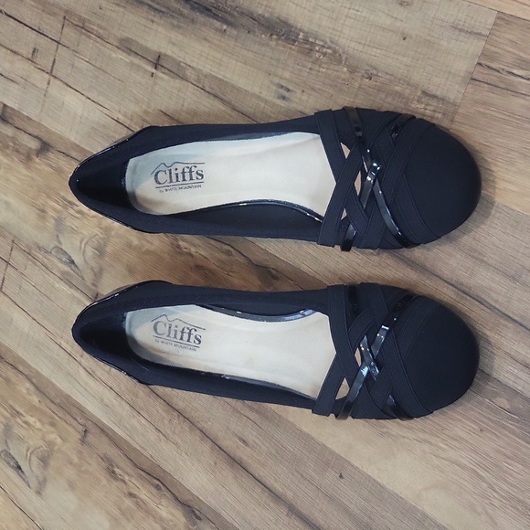 Cliffs by WHITE MOUNTAIN Black Bowie Wedge Cushioned Insole Shoe - Picture 3 of 11